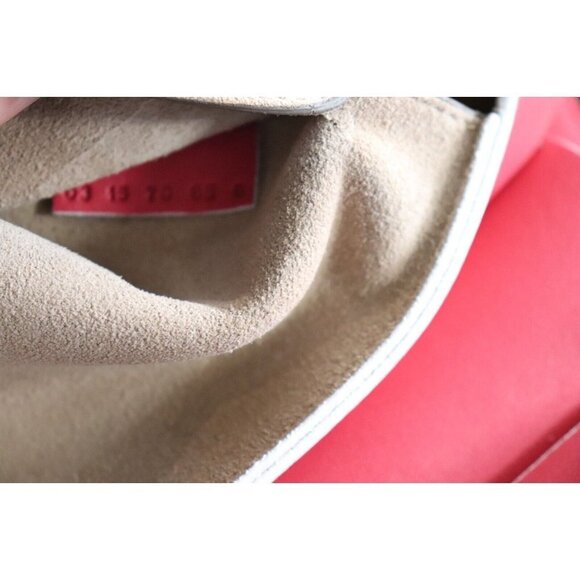 Chloé Medium Pink White Drew Crossbody Bag Chain Strap Leather Flap Bag $1850 - Picture 5 of 11